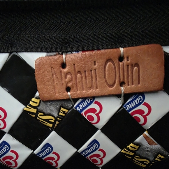 Nahi Ollin Black & White Checkerboard Candy Wrapper Crossbody/Shoulder Bag - Picture 10 of 12